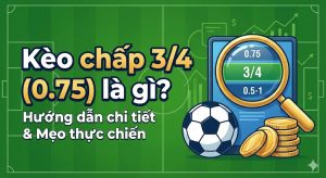 Kèo chấp 3/4 là gì? (Kèo 0.75, kèo 0.5-1, kèo nửa một)