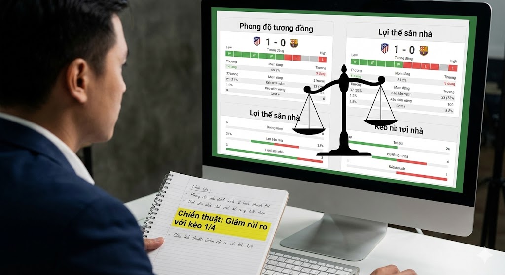 Kèo chấp 1/4 là gì? Cách đọc và tính tiền kèo 0.25 dễ hiểu nhất 2 Khi nào nên chơi kèo chấp 1/4 để giảm rủi ro