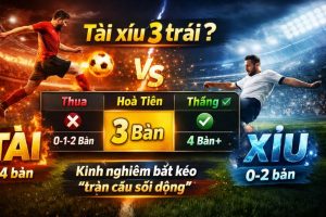 Tài xỉu 3 trái Cách đọc kèo 3 hòa và bí kíp bắt “trận cầu sôi động” an toàn hơn