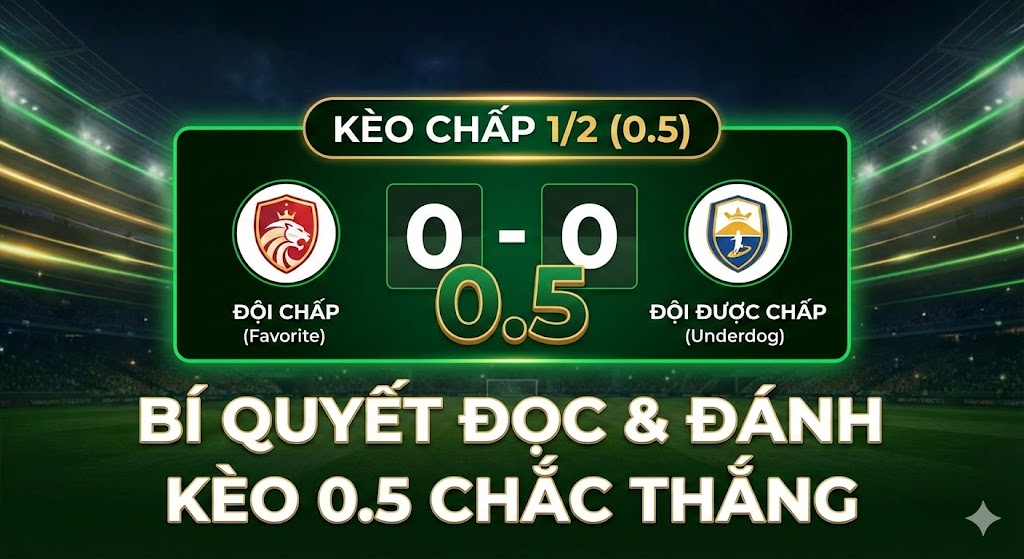 Kèo chấp 1/2 là gì và vì sao kèo 0.5 cũng chính là “nửa trái”